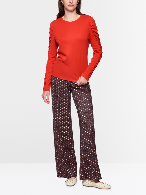 T-shirt à manches longues avec fronces