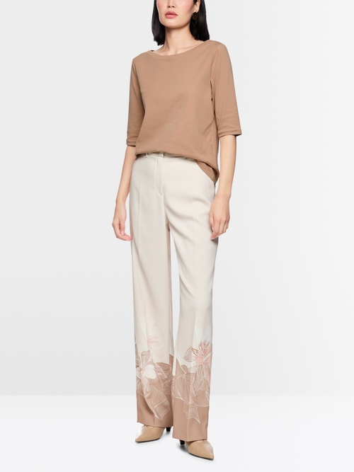 Half-sleeved T-shirt with ribbon details