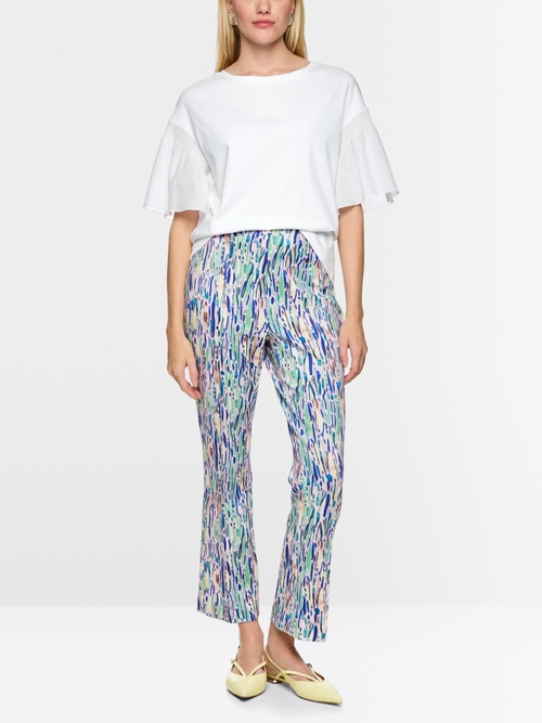 T-shirt en coton stretch avec détails smockés