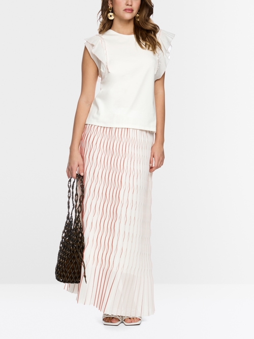 Feminine stretch cotton shirt