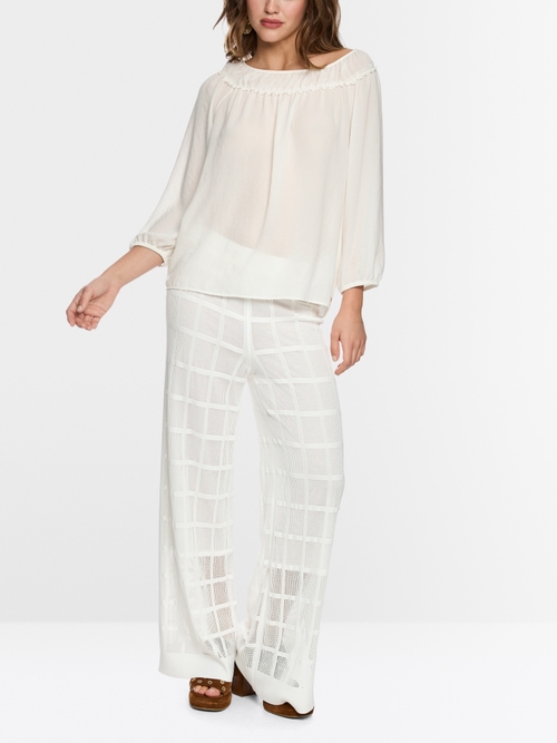 Blouse with Carmen neckline