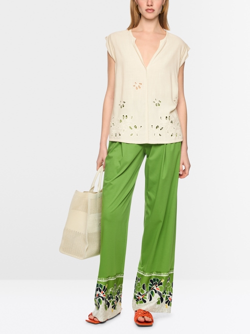 Top with broderie anglaise