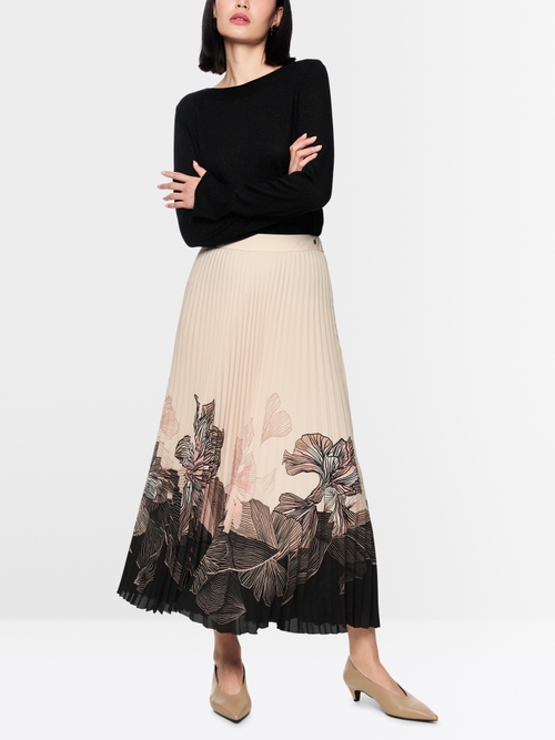 ‘Rethink Together’ pleated midi skirt