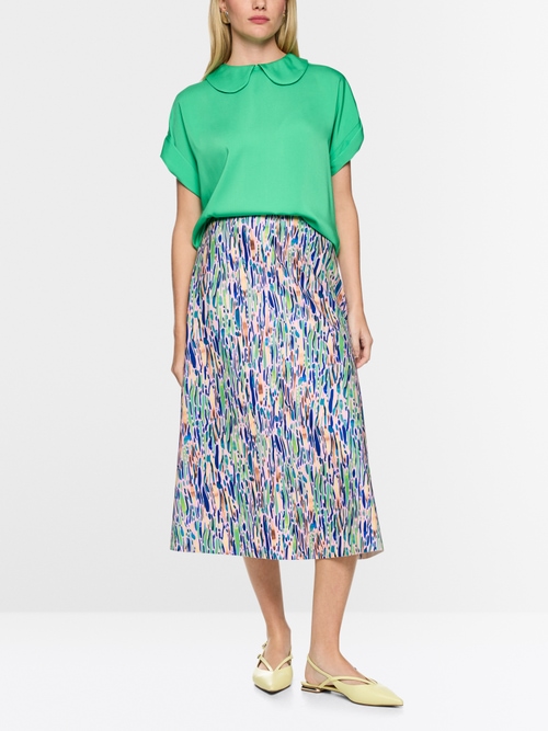 Jupe mi-mollet en jersey scuba