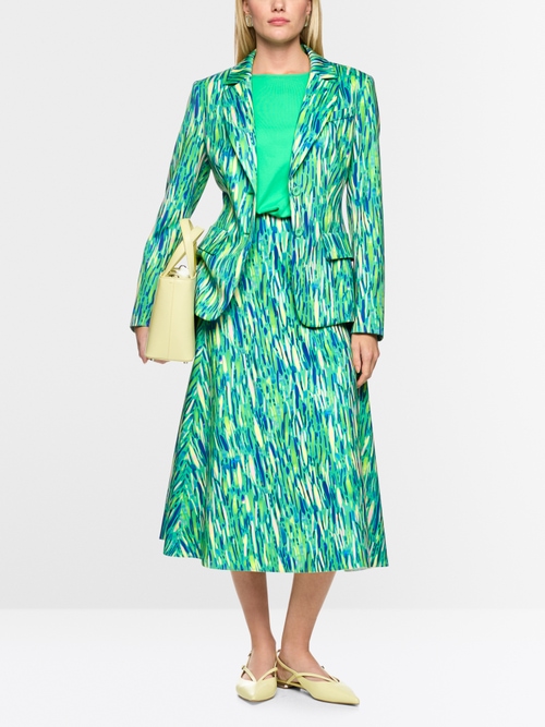 Jupe mi-mollet en jersey scuba