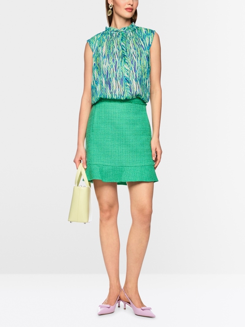 Jupe courte à volants