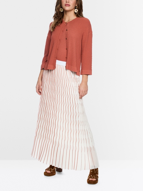 Maxi skirt with pleats