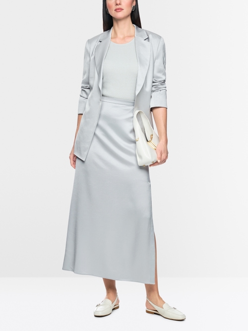 Jupe midi à l'éclat soyeux