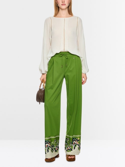 WEDI pull-on hibiscus flower trousers