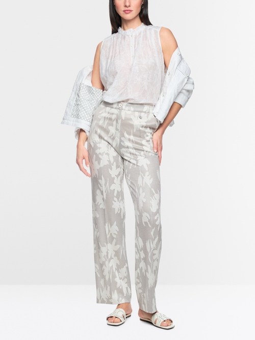 WUKARI wide fit fabric trousers