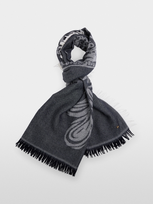 Scheerwollen sjaal in paisley-design