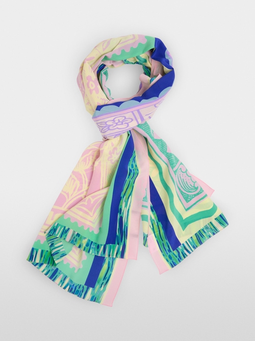 Printed silk scarf