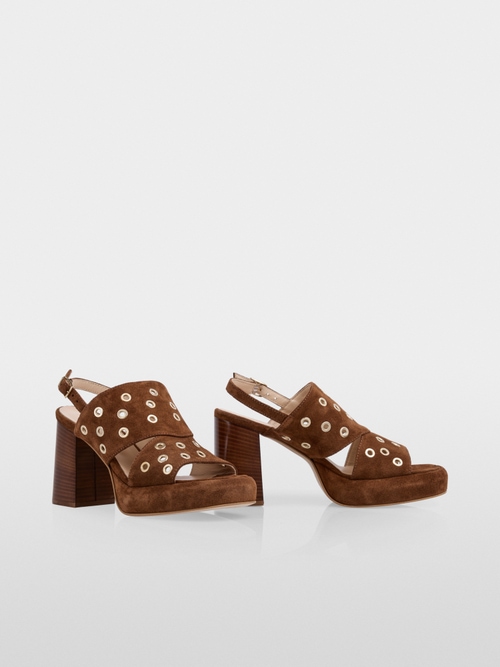 Suede platform sandals