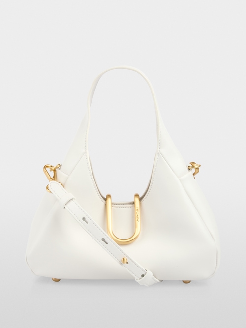 Hobo bag with metal fittings