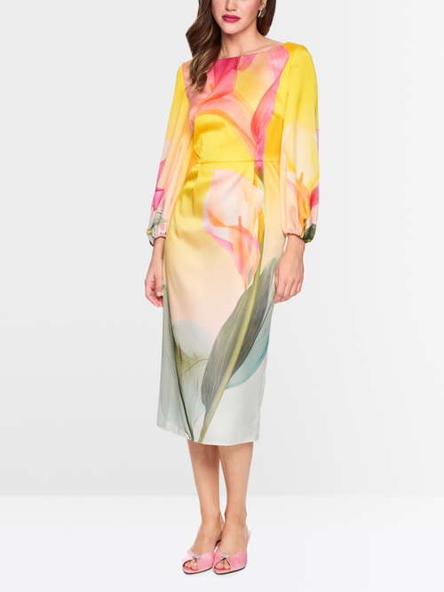 “Rethink Together” printed midi dress