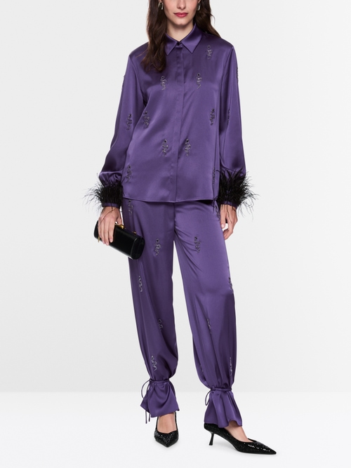 Feestelijke blouse met manchetten