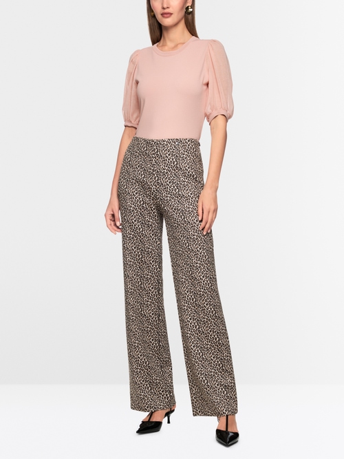 WINDER wide-cut leopard print pants