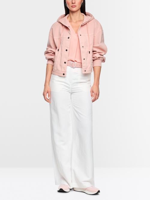 WAUKEE viscose-linen blend trousers