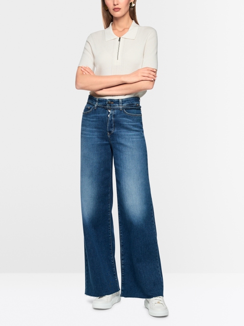 WAUKEE wide-cut jeans with high waist