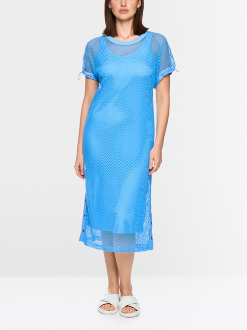 Dress with mesh look