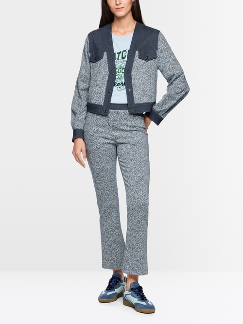 Short jacquard jacket