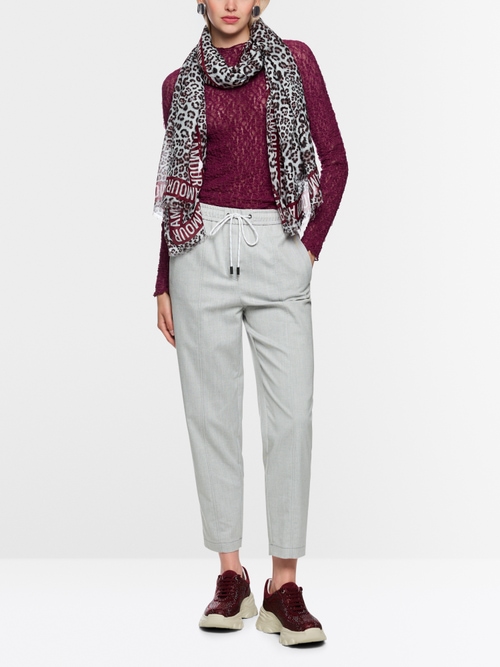 Sheer shirt with lace