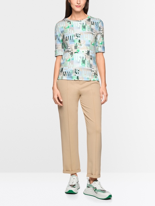 Ribbed stretch cotton shirt