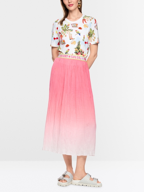 Round neck T-shirt with all-over print