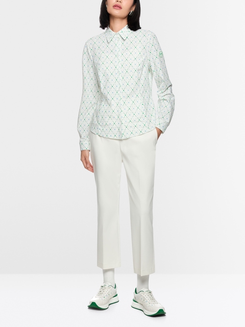 Stretch blouse with heart print