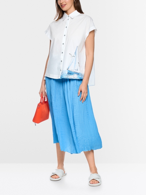 Blouse with maritime print