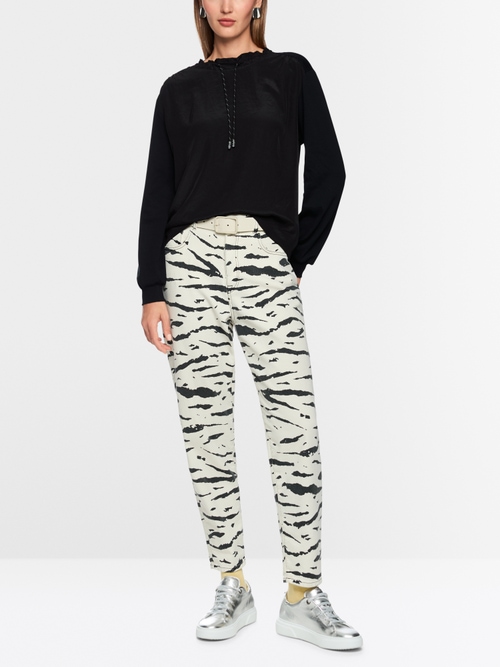 Langarmshirt mit Materialmix