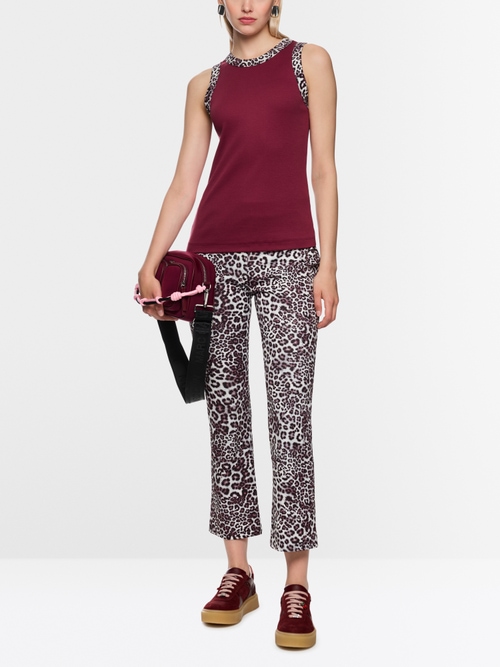 Top with leopard print