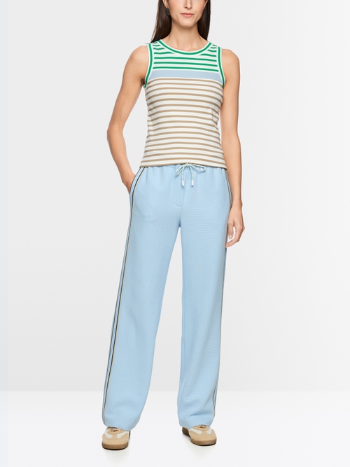 Striped stretch cotton top