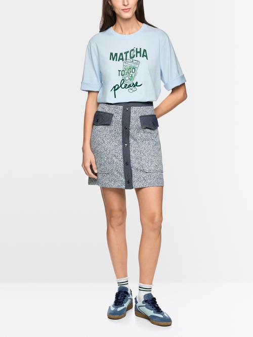 Short skirt made from stretch viscose