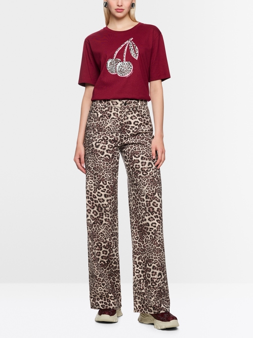WARRI jeans with leopard print