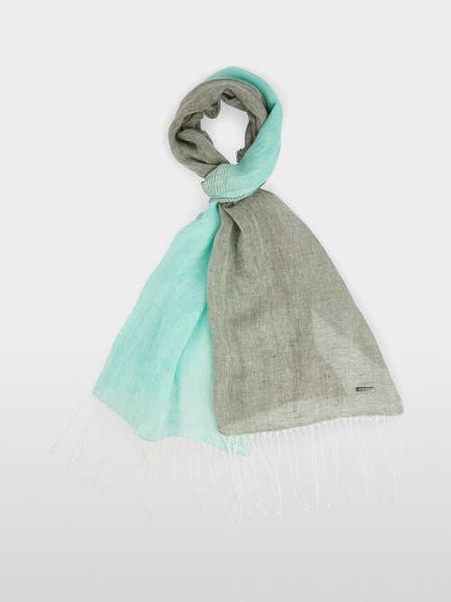 Two-tone linen scarf