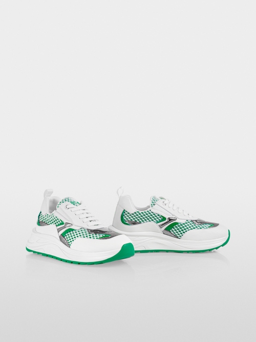 Trainers in a mix of materials