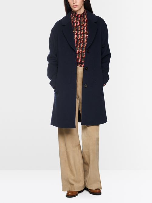 Coat in new wool with cashmere