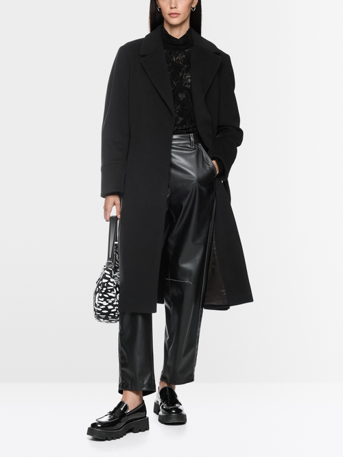 Coat in new wool with cashmere