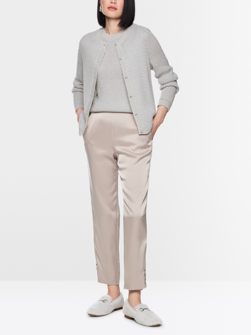 ‘Knitted in Germany’ pearl knit cardigan