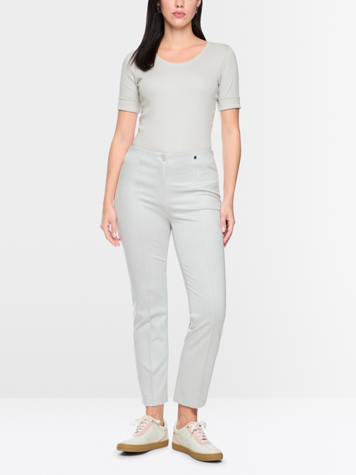 Stretch cotton shirt with half sleeves