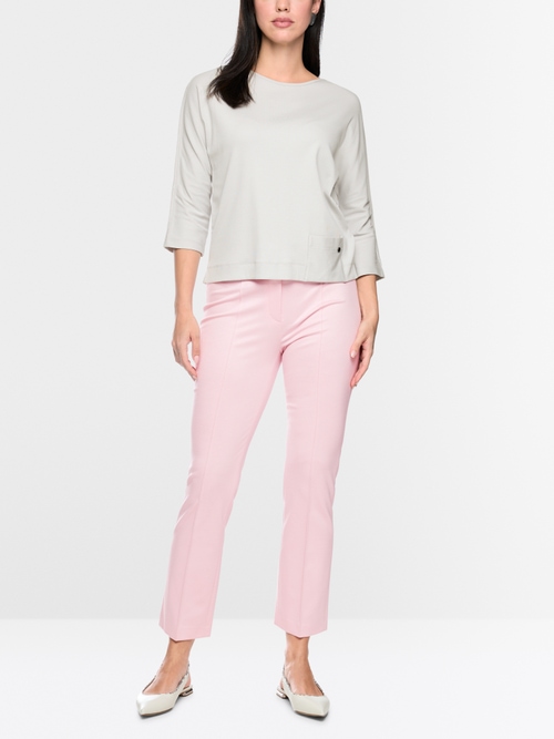 Stretch cotton shirt with 3/4 sleeves