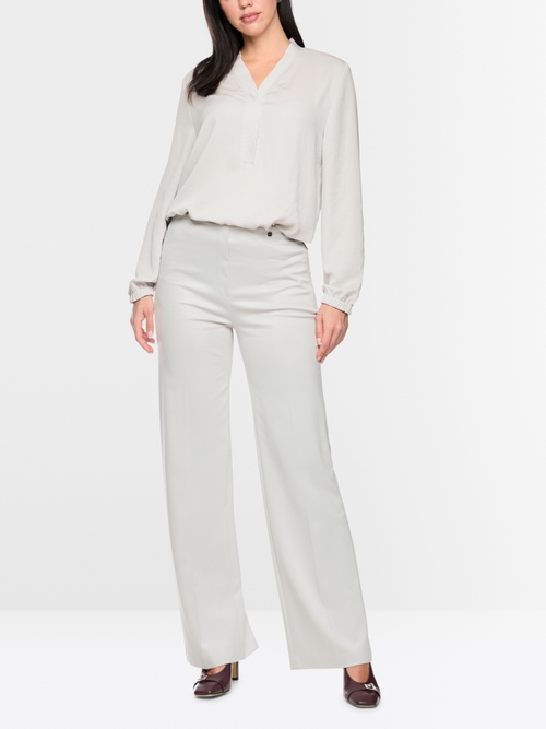 Loose-fitting blouse with V-neck
