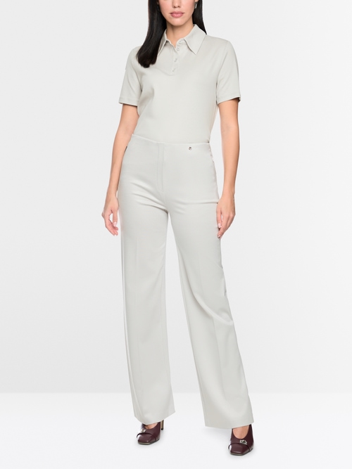Stretch cotton polo shirt