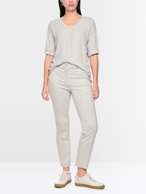 Materials mix blouse-style shirt