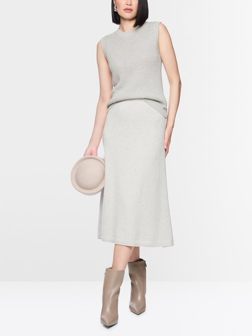 ‘Knitted in Germany’ pearl knit top