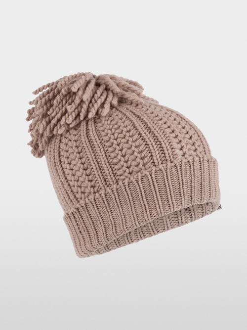 ‘Knitted in Germany’ pom-pom hat