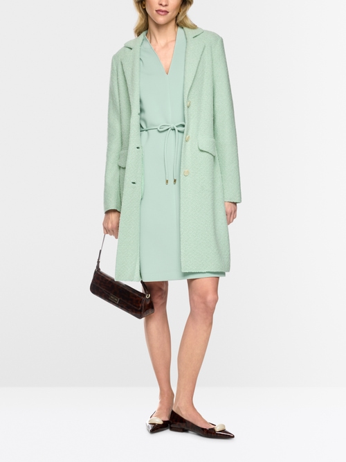 “Knitted in Germany”wool blend coat