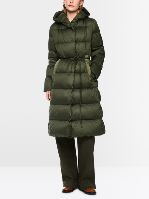 Long down coat with hood