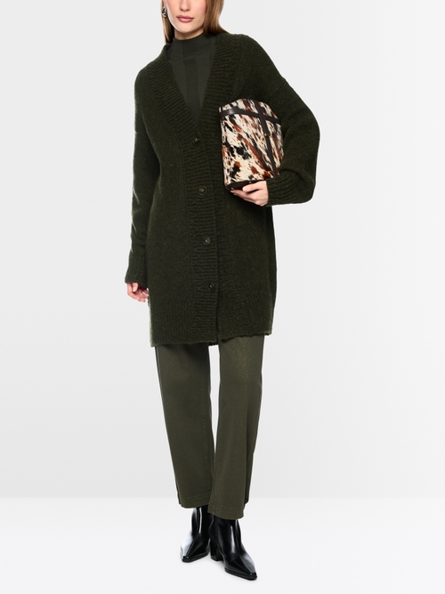 ‘Knitted in Germany’ chunky-knit coat